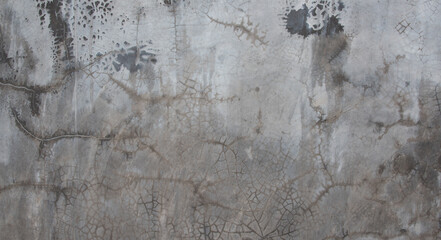 Horizontal dark old cement wall for the background, Texture of a grungy black concrete wall as background.