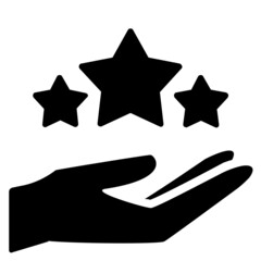 star on hand icon