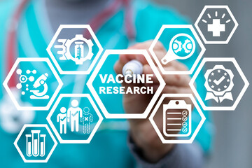 COVID-19 coronavirus vaccine research medical scientific concept. Omicron variant vaccine...