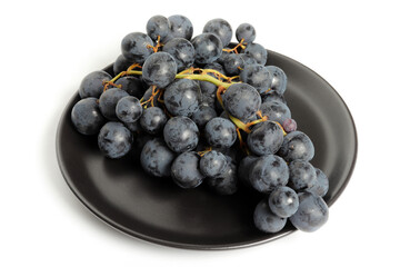 Fresh dark red grapes close up