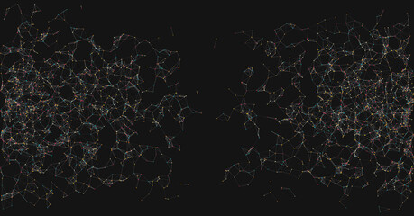 Abstract Low Polygon Mesh color Generative Art background illustration