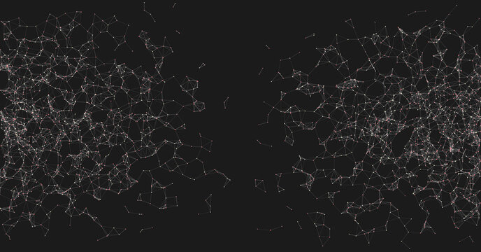 Abstract Low Polygon Mesh color Generative Art background illustration