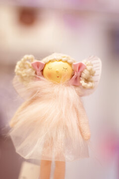Cute Winter fairy tail oll on a pink background