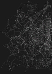 Abstract Low Polygon Mesh color Generative Art background illustration