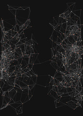 Abstract Low Polygon Mesh color Generative Art background illustration