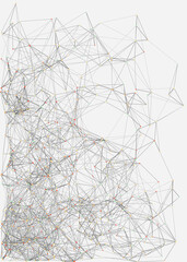 Abstract Low Polygon Mesh color Generative Art background illustration