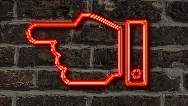 Detailansicht einer Leuchtreklame an einer Mauer mit der Aufschrift Negativzinsen