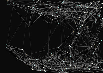 Abstract Low Polygon Mesh color Generative Art background illustration