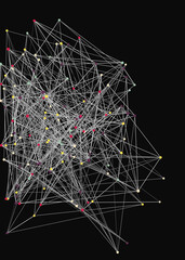 Abstract Low Polygon Mesh color Generative Art background illustration