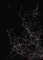 Abstract Low Polygon Mesh color Generative Art background illustration