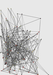 Abstract Low Polygon Mesh color Generative Art background illustration