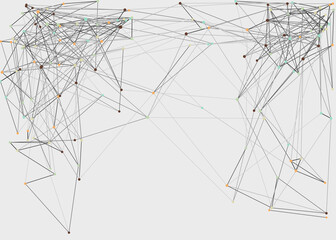 Abstract Low Polygon Mesh color Generative Art background illustration