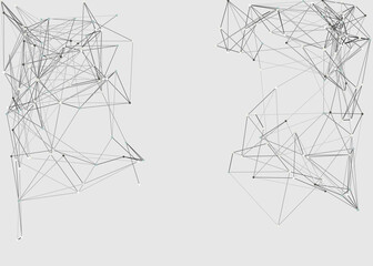 Abstract Low Polygon Mesh color Generative Art background illustration