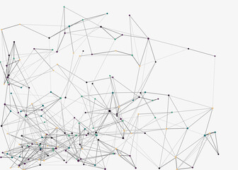 Abstract Low Polygon Mesh color Generative Art background illustration