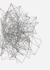 Abstract Low Polygon Mesh color Generative Art background illustration