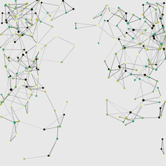 Abstract Low Polygon Mesh color Generative Art background illustration