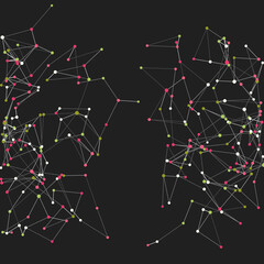 Abstract Low Polygon Mesh color Generative Art background illustration