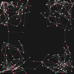 Abstract Low Polygon Mesh color Generative Art background illustration