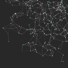 Abstract Low Polygon Mesh color Generative Art background illustration