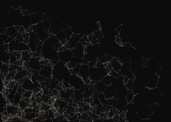 Abstract Low Polygon Mesh color Generative Art background illustration