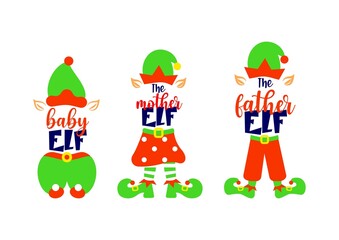 Christmas funny quotes The mother, The father, baby ELF