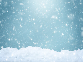 snow drift and falling snow