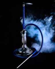 Black Background shisha with neon smoke