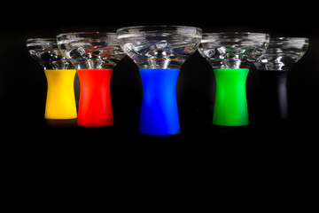 Black Background shisha with neon smoke