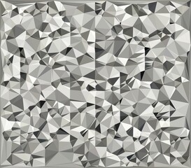 shades of grey cubist triangular mosaıc pattern and desıgn