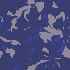 Floral Brush strokes Seamless Pattern Background