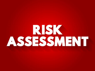 Risk assessment text quote, concept background