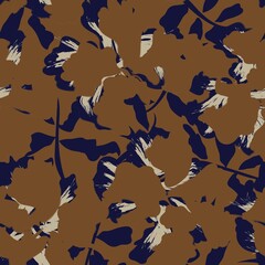 Floral Brush strokes Seamless Pattern Background