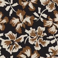 Floral Brush strokes Seamless Pattern Background