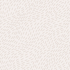 Modern simple minimalist seamless vector pattern with dashes on a taupe background