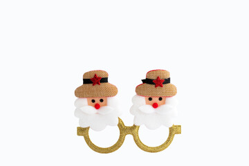 christmas glassess isolated on white background