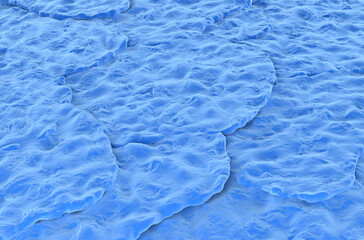 Healthy toe or finger nail keratin surface - closeup view 3d illustration