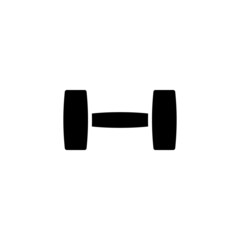 Dumbbell icon vector illustration. Gym sport fitness equipment pictogram symbol on white background