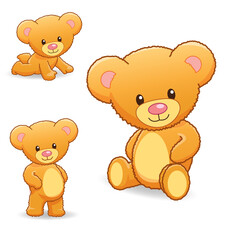 cute cuddly teddy bears set