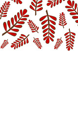 Set with autumn colored yellow leaves of different shapes. raster illustration with place for text. for packaging, background.
