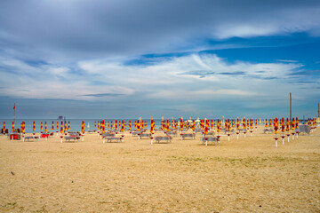 Beach of Civitanova Marche at springtime