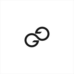 initials g g logo vector template infinite