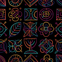 Talavera seamless pattern. Ethnic Background