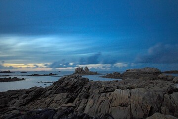 beautiful seascape at Port-Blanc Penvenan in Brittany France