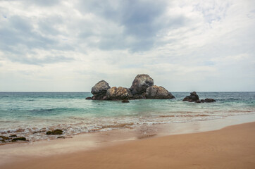 Fototapeta na wymiar Untouched tropical beach in Sri Lanka