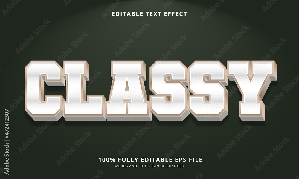 Poster classy text style - editable text effect