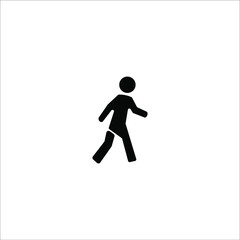 Fototapeta na wymiar pedestrian icon, walk, man walking vector symbol illustration