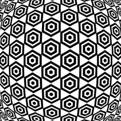 abstract black and white geometric optical illusion background cubes pattern