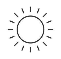 Sun line icon.