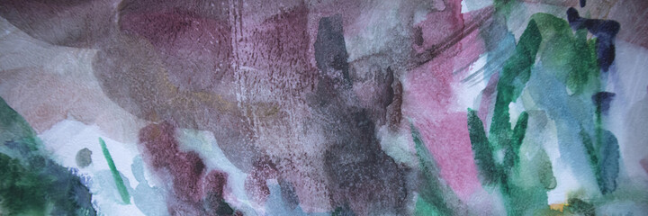 Watercolor twilight wallpaper. Surge dirty background. Abstract hand painted texture. Expressive painting on paper surface.