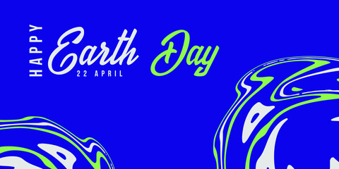 simple design poster happy earth day with modern and elegant styles. creative design concept of happy earth day for business, poster, banner, and gift card. 